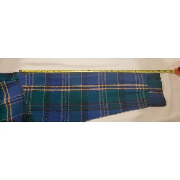 Cabelas Sidney Nebraska Vintage Heavy Flannel Plaid Snap Shirt Mens L GUC 80s - Picture 12 of 12